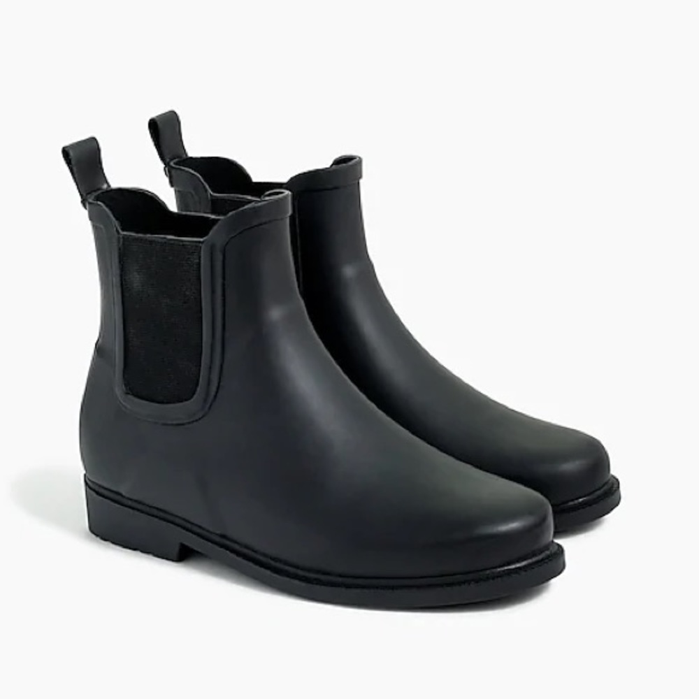 J Crew Women’s Black Chelsea Rain Boot—brand new